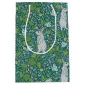 春ハーレスプッシウィローティール（緑がかった色）ガーデン抱き枕 ミディアムペーパーバッグ (正面)