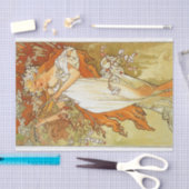 春バイアルフォンスミュシャ 薄葉紙 (クラフト)