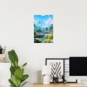 春バイザフラワー ポスター (ホームオフィス)