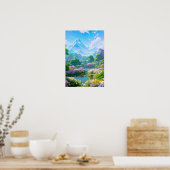 春バイザフラワー ポスター (キッチン)