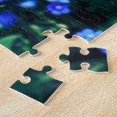 春バタフライオンブルーフラワー ジグソーパズル (側面)