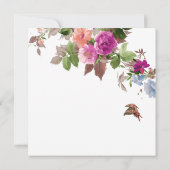 春バタフライガーデンフラワーズブライダルシャワー 招待状 (裏面)