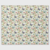 春バタフライガーデン ラッピングペーパー (フラット)