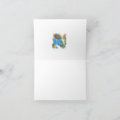 春バタフライコラージカラー折り畳み カード (内部)