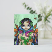 「春バタフライ乙女」はがきき ポストカード (スタンド正面)