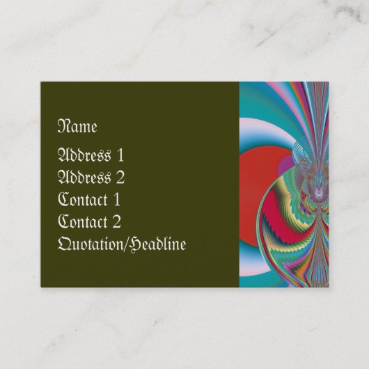 春バタフライ抽象芸術アート 名刺 (正面)