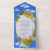 春バターカップ花 オールインワン招待状 (内側)