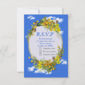 春バターカップ花 出欠カード (正面)