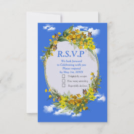 春バターカップ花 出欠カード