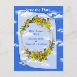 春バターカップ花 案内ポストカード