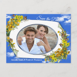 春バターカップ花 案内ポストカード