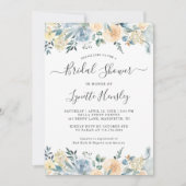 春バニラブルーフローラブライダルシャワー 招待状 (正面)