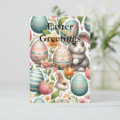 春バニーと花イースター サンキューカード (スタンド正面)