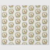 春バニーインリース ラッピングペーパー (フラット)