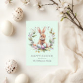 春バニーイースターエッグリース パーソナライズされた シーズンカード