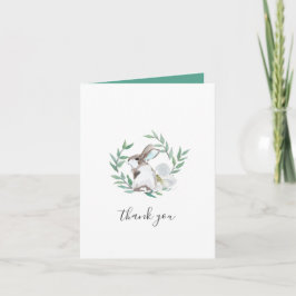 春バニーウォーターカラーサンキューカード シーズンカード