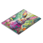 春バニーカラフルモダン抽象芸術 ノートブック (左側)