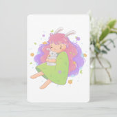 春バニーガールイラストレーション 招待状 (スタンド正面)