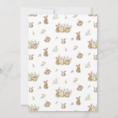 春バニーグリーンリー |メールによるベビーシャワー 招待状 (裏面)