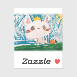 春バニーステッカー – ホワイト シール