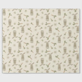 春バニーラッピング紙 ラッピングペーパー (フラット)