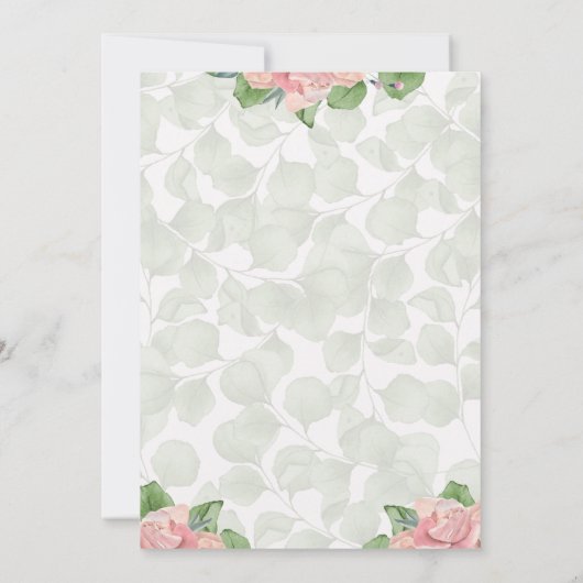 春バニーラビット誕生日招待状 招待状 (裏面)