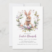 春バニーリースイースターブランチ 招待状 (正面)