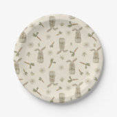 春バニー紙プレート ペーパープレート (正面)