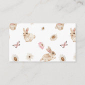 春バニー赤ちゃんシャワーブックベビーカード プレイスカード (裏面)