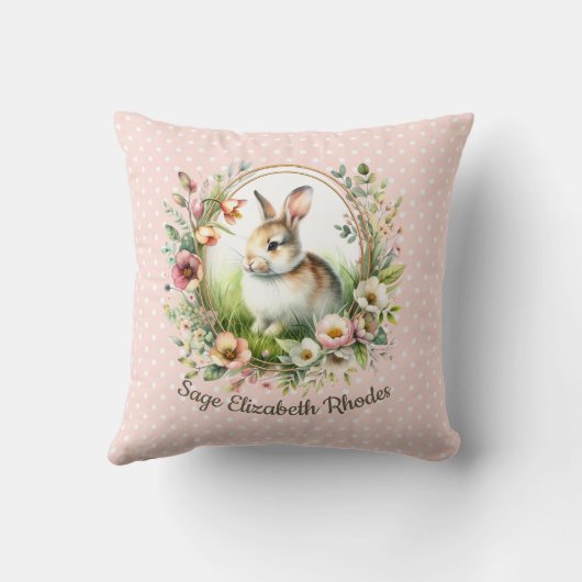 春バニー クッション (裏面)