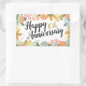 春バラフローラクローバーハッピーアニバーズ 長方形シール (バッグ)