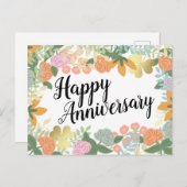 春バラ開花クローバーハッピー記念日 ポストカード (正面/裏面)