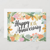 春バラ開花クローバーハッピー10周年 ポストカード (正面/裏面)