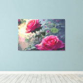 春バラ-キャンバスプリント キャンバスプリント (インサイチュ (ウッドフロア))