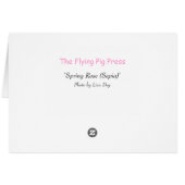 '春バラ（セピア）'グリーティングカード (裏面横)