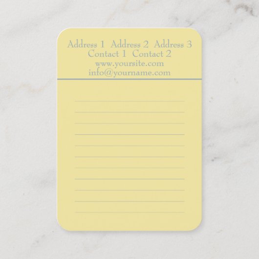 春バラ – 名刺 (裏面)