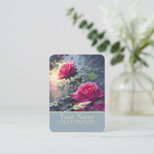 春バラ – 名刺 (スタンド正面)