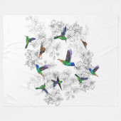 春バードフリースブランケット フリースブランケット (正面(横))