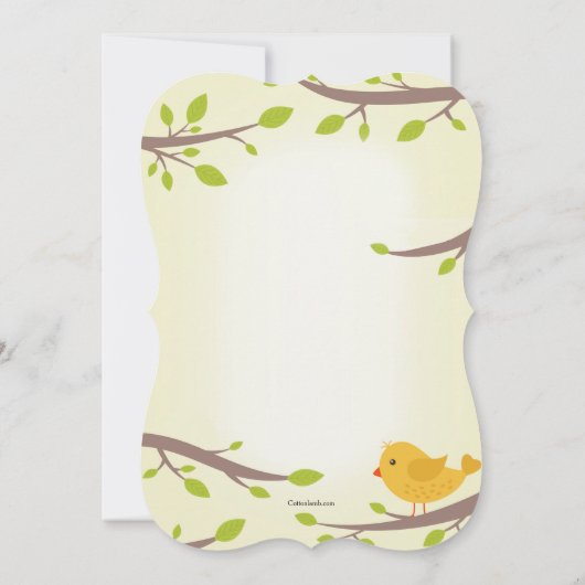 春バード招待状 招待状 (裏面)