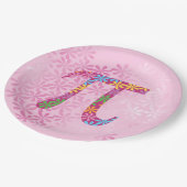 春パイ©フローリーカラフルパイ記号紙プレート ペーパープレート (アングル)