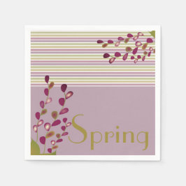 春パステルとピンクとマウヴ スタンダードカクテルナプキン