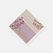 春パステルとピンクとマウヴ スタンダードカクテルナプキン (角)