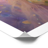 春パステルアールデコ女性とブロンドヘア ポスター (角)