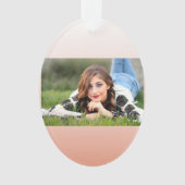 春パステルカラー赤面ピーチグラデーションダスティピンク オーナメント (正面)