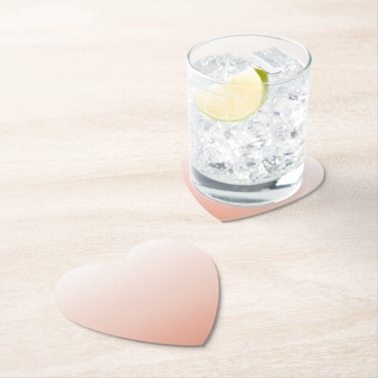 春パステルカラー赤面ピーチグラデーションダスティピンク ペーパーコースター (インサイチュ)