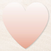 春パステルカラー赤面ピーチグラデーションダスティピンク ペーパーコースター (正面)