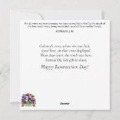 春パステルステンドグラスバニーイースター シーズンカード (裏面)