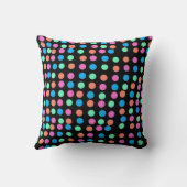 春パステルスポットオンブラック クッション (裏面)