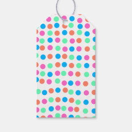 春パステルスポット ギフトタグ