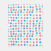 春パステルスポット フリースブランケット (正面)